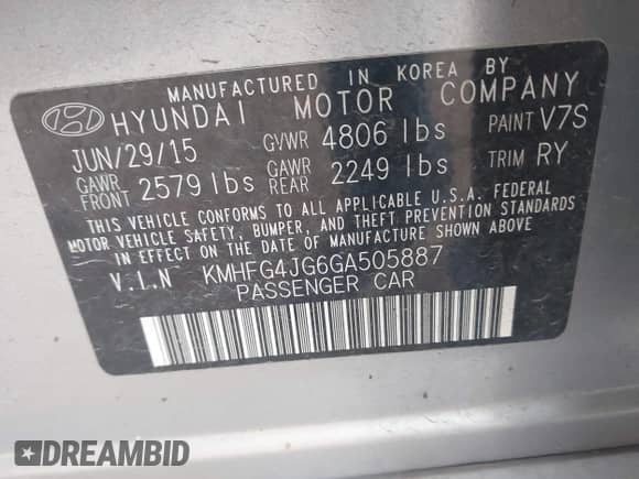 2016 Hyundai Azera с VIN KMHFG4JG6GA505887, выставлен на аукционе IAAI как лот 43251184 с пробегом 142 302 миль миль и . История ставок и продаж доступна на DreamBid. Изображение 9.
