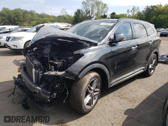 2017 Hyundai Santa Fe SE Ultimate z VIN KM8SR4HF3HU251660, wystawiony jako Copart lot #81108295 z przebiegiem 134 380 mil mil oraz Szkoda całkowita • Salvage title. Historia ofert i sprzedaży dostępna na DreamBid. Obrazek 1.