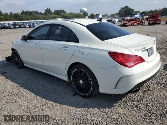 2016 Mercedes-Benz CLA 250 with VIN WDDSJ4GB1GN336540, listed as a Copart auction lot 81517235 with 95,708 mi miles and Salvage title. Bid and sale history available at DreamBid. Image 2.
