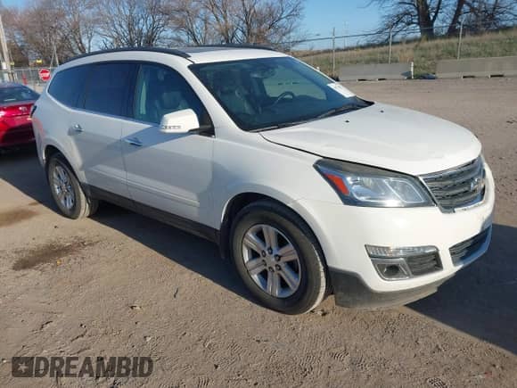 2013 Chevrolet Traverse LT with VIN 1GNKVJKD6DJ195920, listed as a IAAI auction lot 41972902 with 173,570 mi miles and . Bid and sale history available at DreamBid. Image 1.