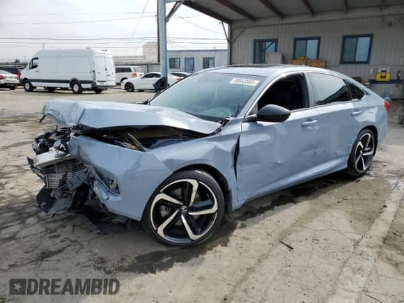 2022 Honda Accord Sport z VIN 1HGCV2F37NA015058, wystawiony jako Copart lot #70943565 z przebiegiem 41 432 mil mil oraz Szkoda całkowita • Salvage title. Historia ofert i sprzedaży dostępna na DreamBid. Obrazek 1.
