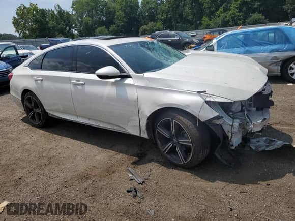 2021 Honda Accord EX-L z VIN 1HGCV1F58MA084741, wystawiony jako Copart lot #66150135 z przebiegiem Nie podano mil oraz Szkoda całkowita • Salvage title. Historia ofert i sprzedaży dostępna na DreamBid. Obrazek 4.