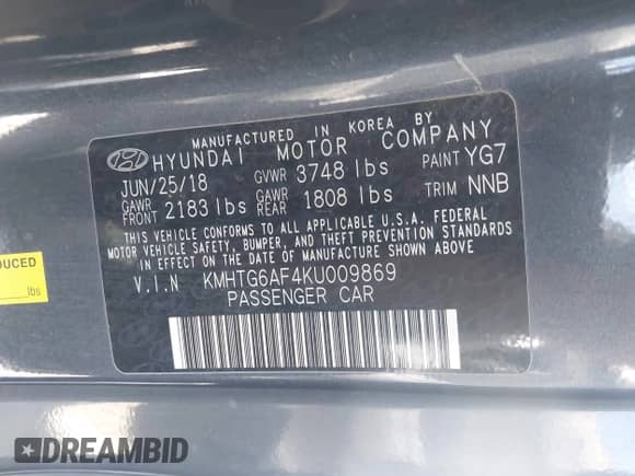 2019 Hyundai Veloster 2.0 с VIN KMHTG6AF4KU009869, выставлен на аукционе IAAI как лот 42249222 с пробегом 109 928 миль миль и . История ставок и продаж доступна на DreamBid. Изображение 9.