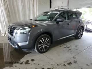 2022 Nissan Pathfinder Platinum with VIN 5N1DR3DK4NC204287, listed as a Copart auction lot 67979225 with 43,331 mi miles and Salvage title. Bid and sale history available at DreamBid. Image 1.