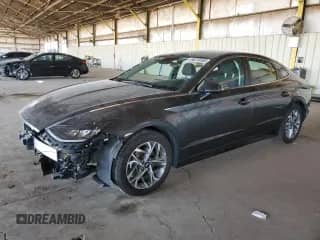 2023 Hyundai Sonata SEL with VIN KMHL64JAXPA282416, listed as a Copart auction lot 66315555 with 58,176 mi miles and Salvage title. Bid and sale history available at DreamBid. Image 1.