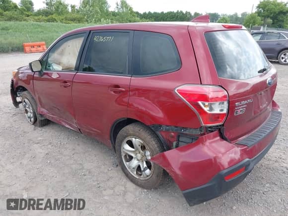 2016 Subaru Forester 2.5i with VIN JF2SJAAC2GG421161, listed as a IAAI auction lot 42765771 with 162,480 mi miles and . Bid and sale history available at DreamBid. Image 3.