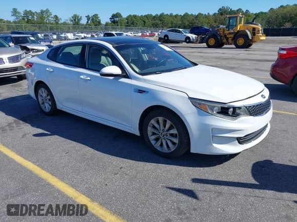 2016 Kia Optima EX with VIN 5XXGU4L36GG103920, listed as a IAAI auction lot 43380555 with 114,062 mi miles and . Bid and sale history available at DreamBid. Image 1.
