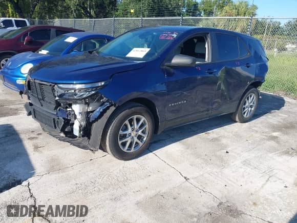 2023 Chevrolet Equinox LS с VIN 3GNAXHEG6PL142085, выставлен на аукционе IAAI как лот 42812865 с пробегом 22 840 миль миль и . История ставок и продаж доступна на DreamBid. Изображение 2.