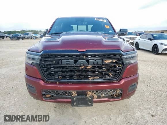 2025 Ram 1500 Limited with VIN 1C6SRFHPXSN591616, listed as a Copart auction lot 64567455 with Not provided miles and Salvage title. Bid and sale history available at DreamBid. Image 5.
