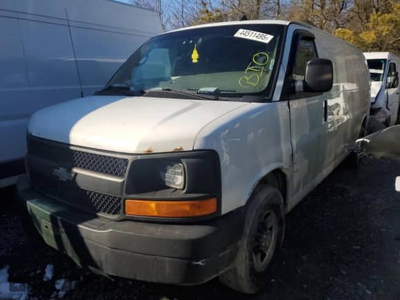2013 Chevrolet Express Cargo with VIN 1GCZGUCGXD1155819, listed as a Copart auction lot 44511495 with 388,439 mi miles and Non repairable. Bid and sale history available at DreamBid. Image 1.