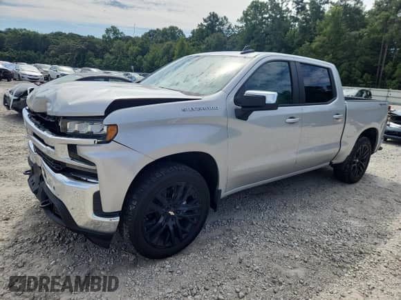 2021 Chevrolet Silverado 1500 LT with VIN 1GCUYDED7MZ169799, listed as a Copart auction lot 70439155 with 76,465 mi miles and Salvage title. Bid and sale history available at DreamBid. Image 1.