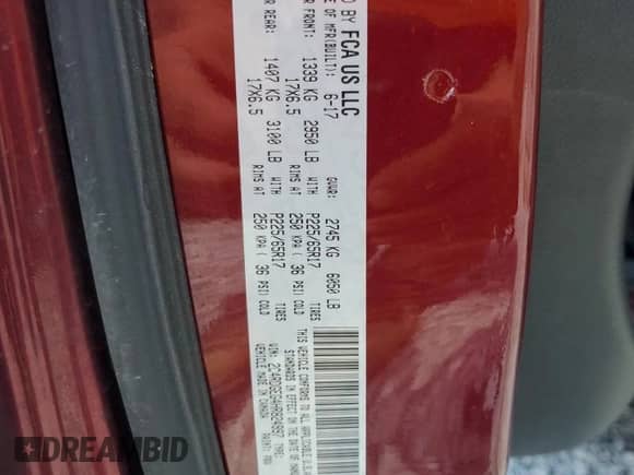 2017 Dodge Grand Caravan GT с VIN 2C4RDGEG4HR824997, выставлен на аукционе Copart как лот 71307485 с пробегом 162 660 миль миль и Списание • Salvage title. История ставок и продаж доступна на DreamBid. Изображение 14.