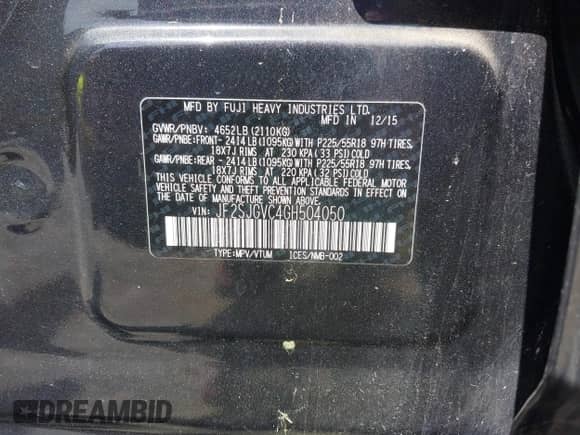 2016 Subaru Forester XT Touring z VIN JF2SJGVC4GH504050, wystawiony jako IAAI lot #41630998 z przebiegiem 64 781 mil mil oraz . Historia ofert i sprzedaży dostępna na DreamBid. Obrazek 9.