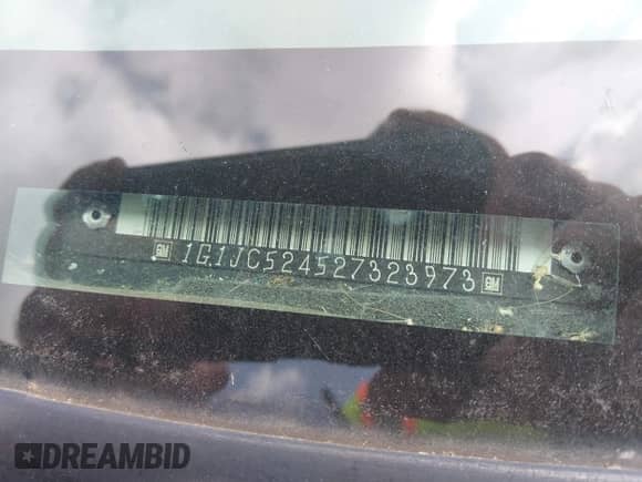 2002 Chevrolet Cavalier с VIN 1G1JC524527323973, выставлен на аукционе IAAI как лот 42425136 с пробегом Не указан миль и . История ставок и продаж доступна на DreamBid. Изображение 9.