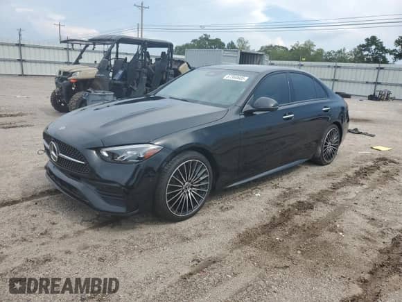 2023 Mercedes-Benz C 300 with VIN W1KAF4GB3PR144218, listed as a Copart auction lot 67360605 with 28,672 mi miles and Salvage title. Bid and sale history available at DreamBid. Image 1.