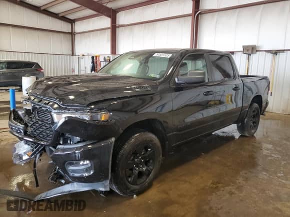 2025 Ram 1500 Warlock with VIN 1C6SRFGP2SN688410, listed as a Copart auction lot 54531505 with 2,809 mi miles and Salvage title. Bid and sale history available at DreamBid. Image 1.