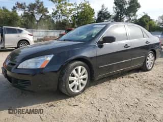 2007 Honda Accord EX-L with VIN 1HGCM66577A091538, listed as a Copart auction lot 81707395 with 108,944 mi miles and Salvage title. Bid and sale history available at DreamBid. Image 1.