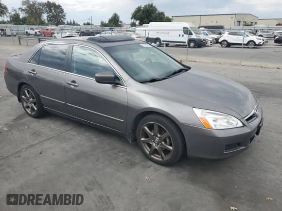 2006 Honda Accord EX with VIN 1HGCM56796A126137, listed as a Copart auction lot 81756805 with 150,833 mi miles and Salvage title. Bid and sale history available at DreamBid. Image 4.