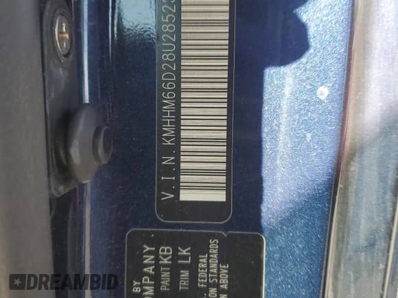 2008 Hyundai Tiburon GS с VIN KMHHM66D28U285238, выставлен на аукционе Copart как лот 45735275 с пробегом 94 985 миль миль и Списание • Salvage title. История ставок и продаж доступна на DreamBid. Изображение 12.