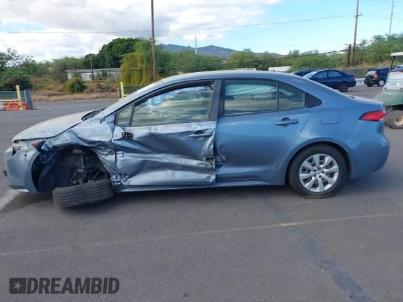 2021 Toyota Corolla LE with VIN JTDEPMAE7MJ147421, listed as a IAAI auction lot 43142290 with Not provided miles and . Bid and sale history available at DreamBid. Image 13.