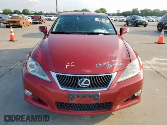 2015 Lexus IS 250 C with VIN JTHFF2C24F2532090, listed as a Copart auction lot 59103565 with 105,877 mi miles and Salvage title. Bid and sale history available at DreamBid. Image 5.