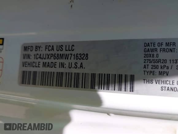 2021 Jeep Wrangler Unlimited Sahara z VIN 1C4JJXP68MW716328, wystawiony jako IAAI lot #42200779 z przebiegiem Nie podano mil oraz . Historia ofert i sprzedaży dostępna na DreamBid. Obrazek 9.