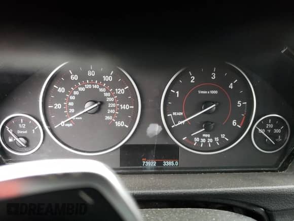 2016 BMW 3 Series 328d xDrive with VIN WBA8J1C52GK458339, listed as a Copart auction lot 85309954 with 73,922 mi miles and Salvage title. Bid and sale history available at DreamBid. Image 9.