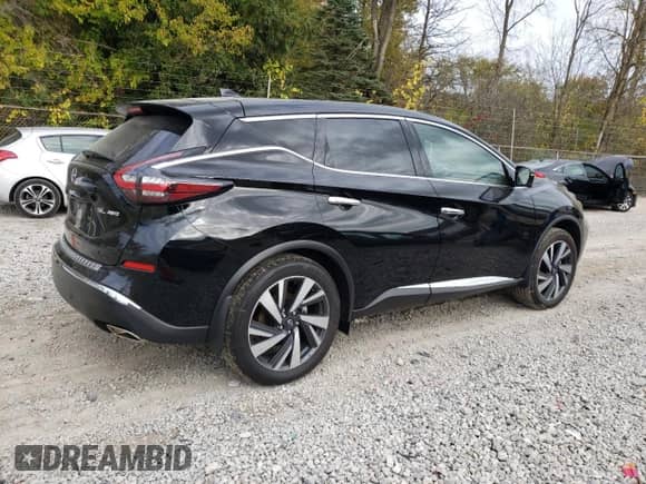 2023 Nissan Murano SL with VIN 5N1AZ2CS8PC124007, listed as a Copart auction lot 86622535 with 23,476 mi miles and Salvage title. Bid and sale history available at DreamBid. Image 3.
