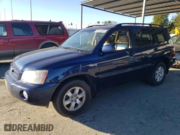 2003 Toyota Highlander с VIN JTEGF21A830120550, выставлен на аукционе Copart как лот 88160005 с пробегом 158 050 миль миль и Списание • Salvage title. История ставок и продаж доступна на DreamBid. Изображение 1.