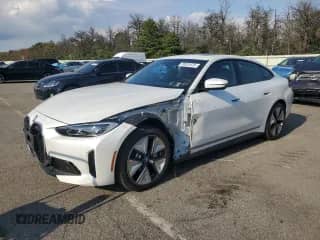 2022 BMW i4 eDrive40 with VIN WBY73AW07NFM84514, listed as a Copart auction lot 70531075 with 7,296 mi miles and Salvage title. Bid and sale history available at DreamBid. Image 1.