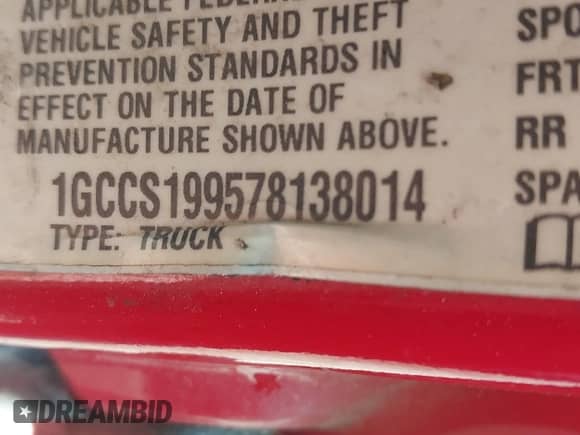 2007 Chevrolet Colorado LS with VIN 1GCCS199578138014, listed as a IAAI auction lot 41993108 with 269,488 mi miles and . Bid and sale history available at DreamBid. Image 9.