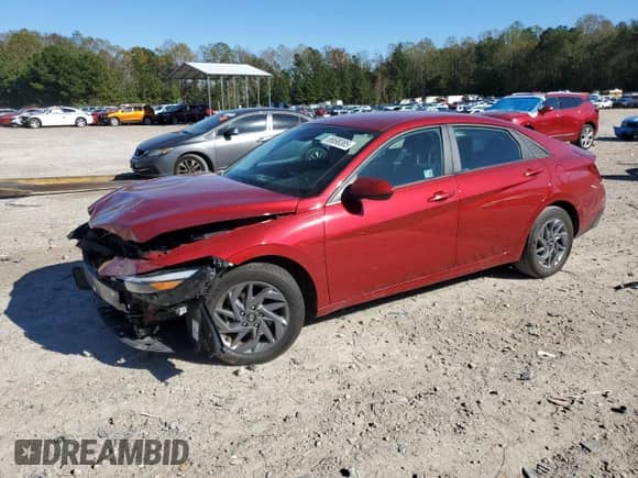 2024 Hyundai Elantra SEL with VIN KMHLM4DG4RU740376, listed as a Copart auction lot 86698385 with 26,333 mi miles and Salvage title. Bid and sale history available at DreamBid. Image 1.