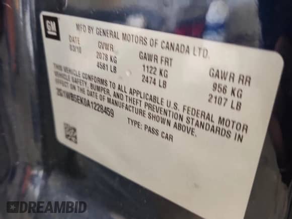 2010 Chevrolet Impala LT с VIN 2G1WB5EK0A1228459, выставлен на аукционе Copart как лот 85137365 с пробегом 311 148 миль миль и На запчасти • Non repairable. История ставок и продаж доступна на DreamBid. Изображение 12.