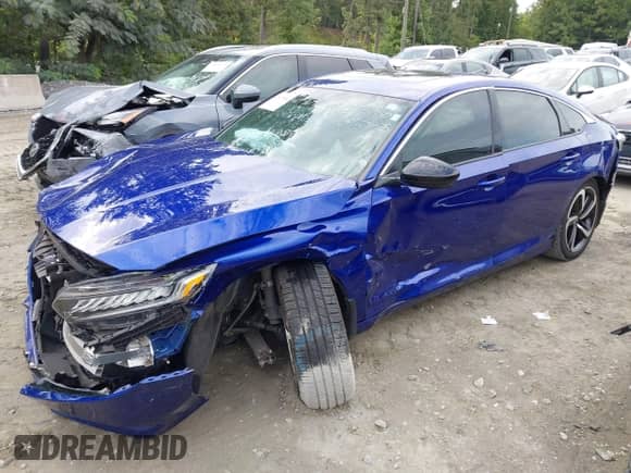 2021 Honda Accord Sport с VIN 1HGCV2F35MA033587, выставлен на аукционе IAAI как лот 42873906 с пробегом 70 091 миль миль и . История ставок и продаж доступна на DreamBid. Изображение 2.