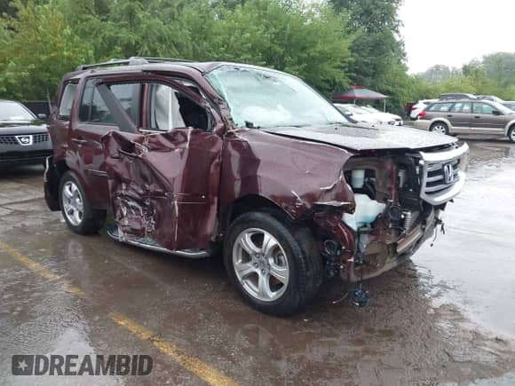 2014 Honda Pilot EX-L z VIN 5FNYF4H56EB014843, wystawiony jako IAAI lot #42965801 z przebiegiem 61 958 mil mil oraz . Historia ofert i sprzedaży dostępna na DreamBid. Obrazek 1.