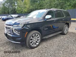 2025 Chevrolet Tahoe Premier с VIN 1GNS6SRD0SR339985, выставлен на аукционе Copart как лот 85108975 с пробегом 66 миль миль и Списание • Salvage title. История ставок и продаж доступна на DreamBid. Изображение 1.