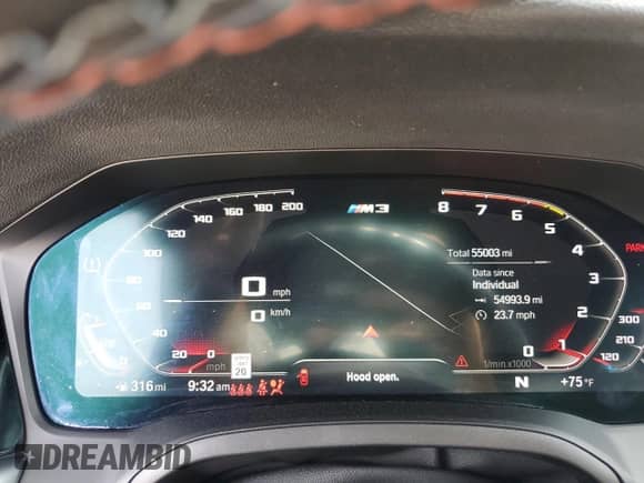 2021 BMW M3 с VIN WBS53AY07MFL43939, выставлен на аукционе Copart как лот 56585695 с пробегом 55 003 миль миль и Списание • Salvage title. История ставок и продаж доступна на DreamBid. Изображение 9.