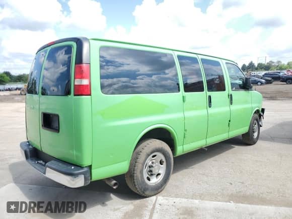 2016 Chevrolet Express Passenger LT with VIN 1GAWGFFF8G1259496, listed as a Copart auction lot 56039825 with 130,584 mi miles and Salvage title. Bid and sale history available at DreamBid. Image 3.