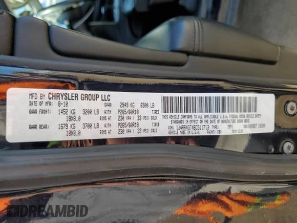 2011 Jeep Grand Cherokee 70th Anniversary z VIN 1J4RR4GT4BC511713, wystawiony jako Copart lot #85508804 z przebiegiem 121 972 mil mil oraz Szkoda całkowita • Salvage title. Historia ofert i sprzedaży dostępna na DreamBid. Obrazek 14.