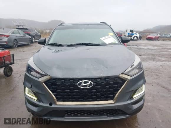 2019 Hyundai Tucson Ultimate with VIN KM8J3CAL2KU929121, listed as a IAAI auction lot 40793502 with 142,846 mi miles and . Bid and sale history available at DreamBid. Image 6.