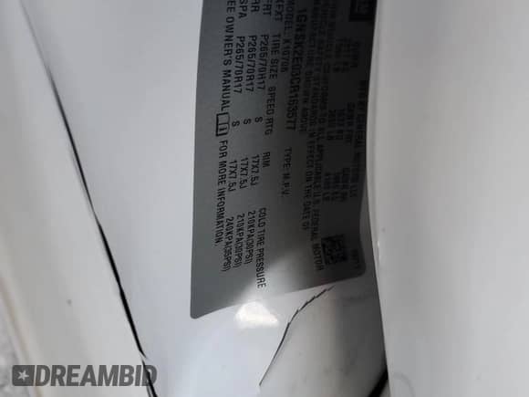 2012 Chevrolet Tahoe Commercial с VIN 1GNSK2E03CR163577, выставлен на аукционе Copart как лот 84611234 с пробегом 98 056 миль миль и Списание • Salvage title. История ставок и продаж доступна на DreamBid. Изображение 14.