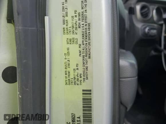 2022 Jeep Wrangler Sport с VIN 1C4GJXAG4NW195637, выставлен на аукционе Copart как лот 51852175 с пробегом 35 981 миль миль и Списание • Salvage title. История ставок и продаж доступна на DreamBid. Изображение 15.