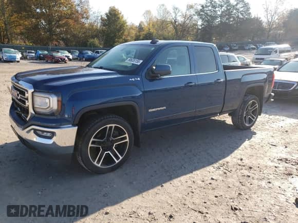 2019 GMC Sierra 1500 SLE with VIN 2GTV2MEC6K1188329, listed as a Copart auction lot 90635155 with 72,842 mi miles and Salvage title. Bid and sale history available at DreamBid. Image 1.