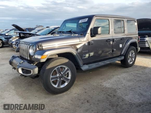 2021 Jeep Wrangler Unlimited Sahara High Altitude with VIN 1C4HJXEG0MW603872, listed as a Copart auction lot 74835884 with 31,008 mi miles and Non repairable. Bid and sale history available at DreamBid. Image 1.
