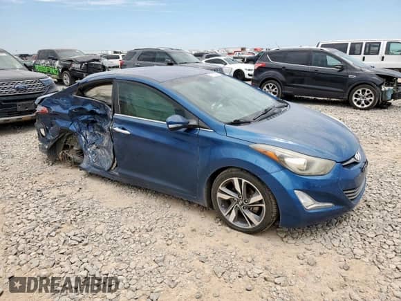 2014 Hyundai Elantra Limited with VIN KMHDH4AE8EU158870, listed as a Copart auction lot 67903245 with 116,912 mi miles and Salvage title. Bid and sale history available at DreamBid. Image 4.