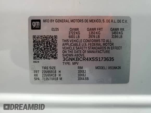 2025 Chevrolet Blazer LT z VIN 3GNKBCR4XSS173635, wystawiony jako Copart lot #89838315 z przebiegiem 8 911 mil mil oraz Czysty tytuł • Clean title. Historia ofert i sprzedaży dostępna na DreamBid. Obrazek 13.