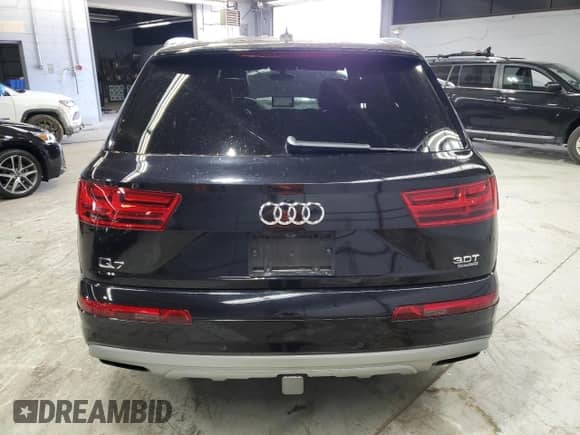 2017 Audi Q7 Premium Plus with VIN WA1LAAF72HD019930, listed as a Copart auction lot 81719655 with 54,840 mi miles and Salvage title. Bid and sale history available at DreamBid. Image 6.