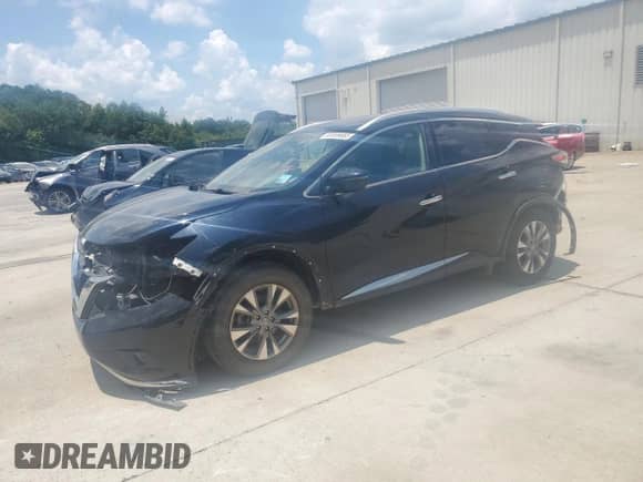 2017 Nissan Murano SL with VIN 5N1AZ2MG9HN173474, listed as a Copart auction lot 63089665 with 100,055 mi miles and Salvage title. Bid and sale history available at DreamBid. Image 1.