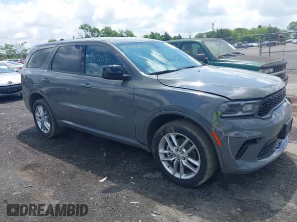 2025 Dodge Durango GT with VIN 1C4RDJDG4SC535889, listed as a IAAI auction lot 42420731 with 2,572 mi miles and . Bid and sale history available at DreamBid. Image 1.