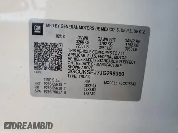 2018 Chevrolet Silverado 1500 LTZ с VIN 3GCUKSEJ7JG298360, выставлен на аукционе Copart как лот 62635115 с пробегом 126 274 миль миль и Списание • Salvage title. История ставок и продаж доступна на DreamBid. Изображение 12.